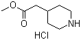 结构式 CAS# 81270-37-3, 哌啶-4-乙酸甲酯盐酸盐