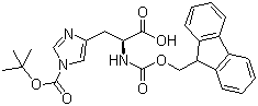结构式 CAS# 81379-52-4, 1-[(1,1-二甲基乙氧基)羰基]-N-[(9H-芴-9-甲氧基)羰基]-L-组氨酸