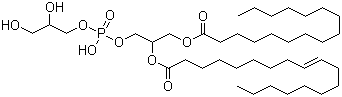 结构式 CAS# 81490-05-3, 1-棕榈酰-2-油酰磷脂酰甘油