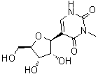 structure of CAS# 81691-06-7, 3-Methyl-5-beta-D-ribofuranosyl-2,4(1H,3H)-pyrimidinedione;3-Methylpseudouridine; NSC 363818