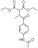 structure of CAS# 81937-39-5, [2-[4-(Acetylamino)phenyl]-1-methyl-2-oxoethyl]propanedioic acid diethyl ester