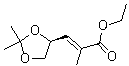 结构式 CAS# 81997-76-4, (2E)-3-[(4S)-2,2-二甲基-1,3-二氧戊环-4-基]-2-甲基-2-丙烯酸乙酯