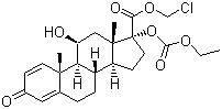 结构式 CAS# 82034-46-6, 氯替泼诺