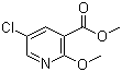 结构式 CAS# 82060-51-3, 5-氯-2-甲氧基烟酸甲酯