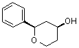 结构式 CAS# 82065-19-8, 顺式-2-苯基四氢-2H-吡喃-4-醇