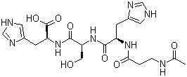结构式 CAS# 820959-17-9, N-乙酰基-beta-丙氨酰-L-组氨酰-L-丝氨酰-L-组氨酸