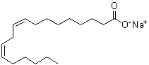 Sodium linoleate molecular structure (CAS 822-17-3)