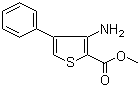 structure of CAS# 82437-64-7, Methyl 3-amino-4-phenylthiophene-2-carboxylate;3-Amino-4-phenyl-2-thiophenecarboxylic acid methyl ester