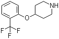 structure of CAS# 824390-04-7, 4-[2-(Trifluoromethyl)phenoxy]piperidine;4-[(2-Trifluoromethylphenyl)oxy]piperidine