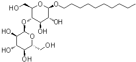 structure of CAS# 82494-09-5, 1-O-Decyl-beta-D-maltoside;Decyl beta-D-maltopyranoside; Decyl beta-D-maltoside; Decyl beta-maltopyranoside