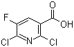 结构式 CAS# 82671-06-5, 2,6-二氯-5-氟烟酸