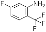 structure of CAS# 827-20-3, 5-Fluoro-2-(trifluoromethyl)benzenamine;a,a,a,5-Tetrafluoro-o-toluidine