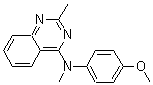 structure of CAS# 827031-83-4, (4-Methoxyphenyl)(methyl)(2-methylquinazolin-4-yl)amine;MPC 6827; MX 128495; Verubulin; N-(4-Methoxyphenyl)-N,2-dimethyl-4-quinazolinamine