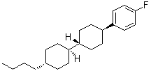 结构式 CAS# 82832-28-8, [反式(反式)]-1-(4'-丁基[1,1'-联环己烷]-4-基)-4-氟苯
