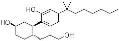 结构式 CAS# 83002-04-4, 5-(1,1-二甲基庚基)-2-[5-羟基-2-(3-羟基丙基)环己基]苯酚