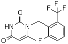 结构式 CAS# 830346-47-9, 1-[2-氟-6-(三氟甲基)苄基]-6-甲基嘧啶-2,4(1H,3H)-二酮