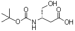structure of CAS# 83345-44-2, (3S)-3-[[(1,1-Dimethylethoxy)carbonyl]amino]-4-hydroxybutanoic acid