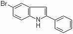结构式 CAS# 83515-06-4, 5-溴-2-苯基-1H-吲哚