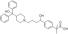 structure of CAS# 83799-24-0, Fexofenadine;4-[1-Hydroxy-4-[4-(hydroxydiphenylmethyl)-1-piperidinyl]butyl]-alpha,alpha-dimethylbenzeneacetic acid