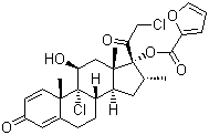 structure of CAS# 83919-23-7, Mometasone furoate;9-Chloro-17-(2-chloroacetyl)-11,17-dihydroxy-10,13,16-trimethyl-6,7,8,11,12,14,15,16-octahydrocyclopenta[a]phenanthren-3-one furoate