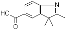 structure of CAS# 84100-84-5, 2,3,3-Trimethyl-3H-indole-5-carboxylic acid;2,3,3-Trimethyl-5-carboxyindolenine