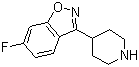结构式 CAS# 84163-77-9, 6-氟-3-(4-哌啶基)-1,2 苯并异噁唑