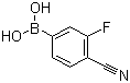 结构式 CAS# 843663-18-3, 4-氰基-3-氟苯硼酸