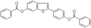 2-[4-(Benzoyloxy)phenyl]benzo[b]thiophene-6-ol 6-benzoate molecular structure (CAS 84449-64-9)