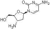 3'-Amino-2',3'-dideoxycytidine molecular structure (CAS 84472-90-2)