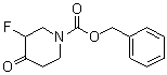 结构式 CAS# 845256-59-9, 3-氟-4-氧代哌啶-1-羧酸苄酯