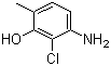 structure of CAS# 84540-50-1, 3-Amino-2-chloro-6-methylphenol;2-Methyl-5-amino-6-chlorophenol; 2-Chloro-3-amino-6-methylphenol; 6-Chloro-5-amino-o-cresol; CAOC