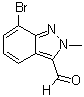 structure of CAS# 845751-70-4, 7-Bromo-2-methyl-2H-indazole-3-carboxaldehyde