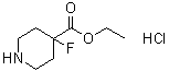 structure of CAS# 845909-49-1, Ethyl 4-fluoropiperidine-4-carboxylate hydrochloride