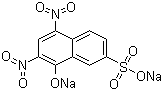 structure of CAS# 846-70-8, Naphthol Yellow S;8-Hydroxy-5,7-dinitronaphthalene-2-sulfonic acid sodium salt