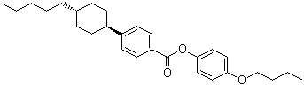 结构式 CAS# 84600-98-6, 4-反式-(4-戊基环己基)苯甲酸对丁氧基苯酚酯