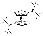 structure of CAS# 84680-95-5, 1,1'-Bis(di-tert-butylphosphino)ferrocene;DTBPF