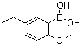 structure of CAS# 847345-37-3, 2-Methoxy-5-ethylphenylboronic acid