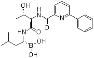 structure of CAS# 847499-27-8, Delanzomib;[(1R)-1-[[(2S,3R)-3-Hydroxy-2-[[(6-phenylpyridin-2-yl)carbonyl]amino]-1-oxobutyl]amino]-3-methylbutyl]boronic acid; CEP 18770; CIP 18770; CT 47098; NPH 007098