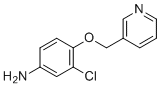 结构式 CAS# 848134-24-7, 3-氯-4-(吡啶-3-基甲氧基)苯胺