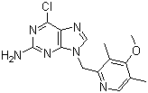 结构式 CAS# 848695-25-0, BIIB 021; 6-氯-9-[(4-甲氧基-3,5-二甲基-2-吡啶基)甲基]-9H-嘌呤-2-胺