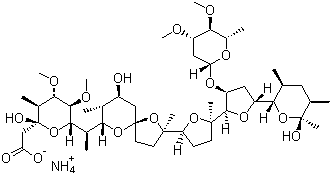 结构式 CAS# 84878-61-5, 马杜霉素铵盐