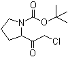 结构式 CAS# 848819-60-3, 2-(2-氯乙酰基)吡咯烷-1-羧酸叔丁酯