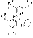 结构式 CAS# 848821-76-1, (S)-2-[二[3,5-二(三氟甲基)苯基](羟基)甲基]吡咯烷