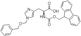 structure of CAS# 84891-19-0, N-Fmoc-N'-benzyloxymethyl-L-histidine;Fmoc-His(3-Bom)-OH; N-Fluorenylmethoxycarbonyl-N'-benzyloxymethyl-L-histidine