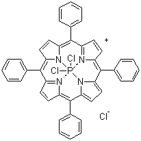 structure of CAS# 84896-72-0, Dichlorophosphorus tetraphenylporphyrin chloride;(5,10,15,20-Tetraphenylporphinato)dichlorophosphorus(V) chloride
