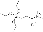 structure of CAS# 84901-27-9, 3-Triethoxysilylpropyltrimethylammonium chloride;(3-Triethoxysilylpropyl)trimethylammonium chloride; N,N,N-Trimethyl-3-(triethoxysilyl)-1-propanaminium chloride