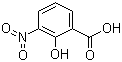 结构式 CAS# 85-38-1, 3-硝基水杨酸; 3-硝基-2-羟基苯甲酸