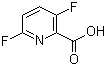结构式 CAS# 851386-45-3, 3,6-二氟吡啶-2-甲酸