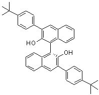 结构式 CAS# 851615-06-0, (1R)-3,3'-二[4-(1,1-二甲基乙基)苯基][1,1'-联萘]-2,2'-二醇