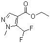 结构式 CAS# 851725-98-9, 1-甲基-5-(二氟甲基)吡唑-4-羧酸乙酯